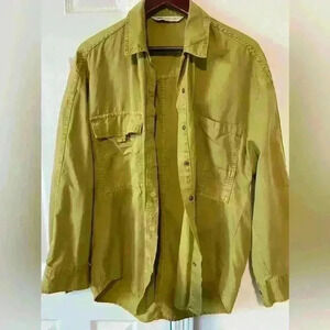 Zara overshirt olive green in excellent condition button down